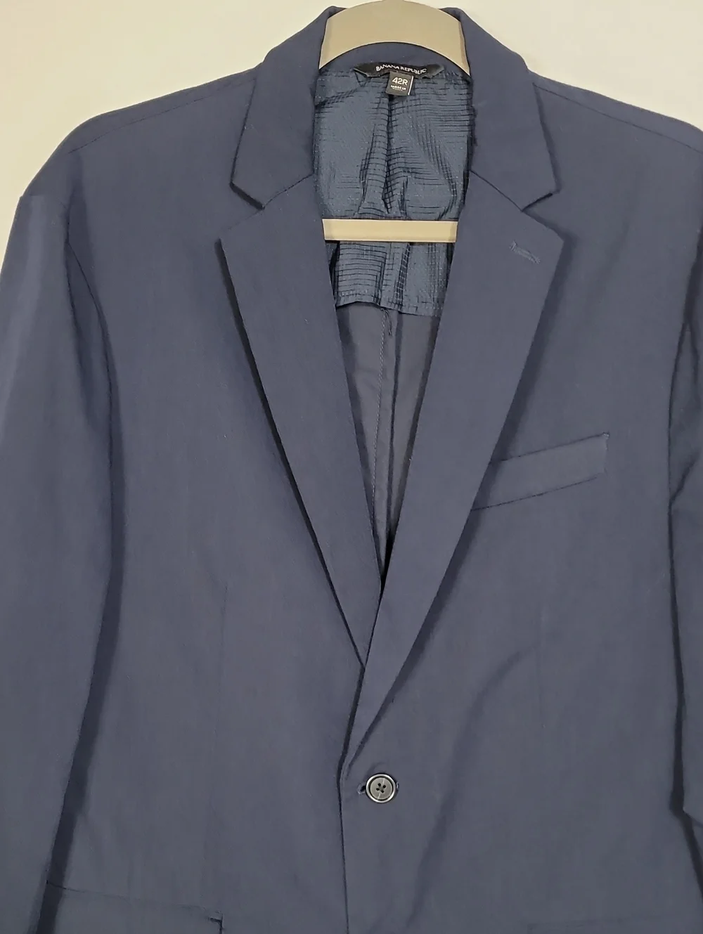 Banana Republic Mens Solotex Performance Blazer Size 42R Navy